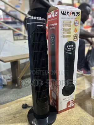 Max Plus 29′′ Tower Fan – Powerful, Quiet Portable Cooling