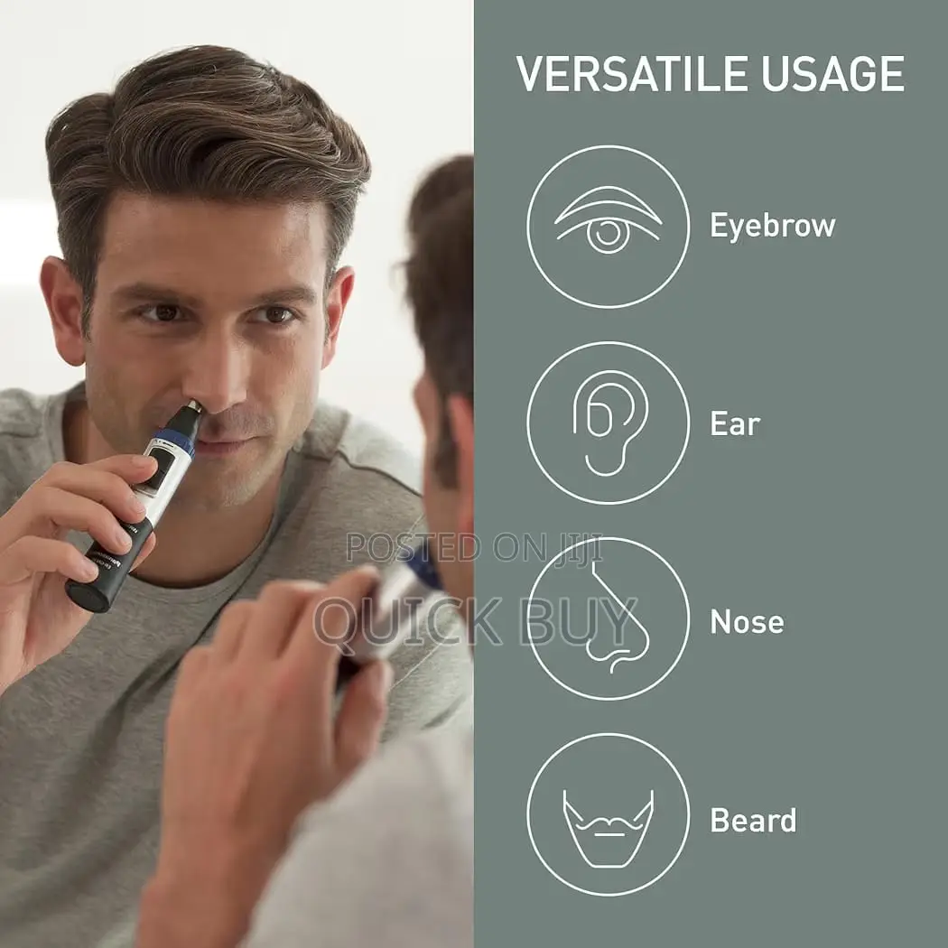Er-Gn30 Wet Dry Electric Facial Hair Ear and Nose Hair Trimmer
