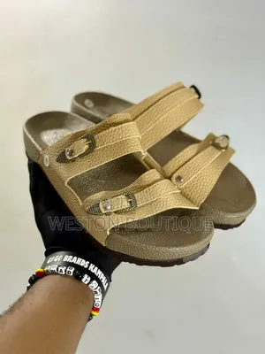 Boss Men's Original Leather Sandals With Rubber Sole