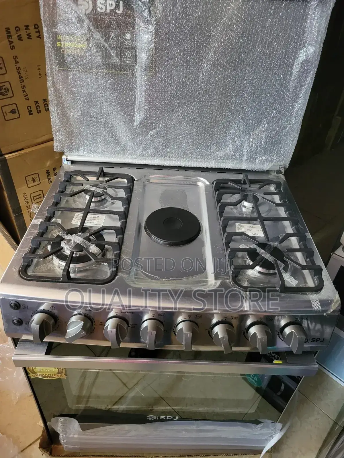 SPJ Stand Gas Cooker 4 Gas + 1 Electric 80cm×60cm
