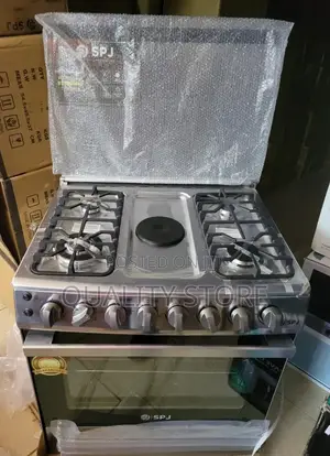 SPJ Stand Gas Cooker 4 Gas + 1 Electric 80cm×60cm