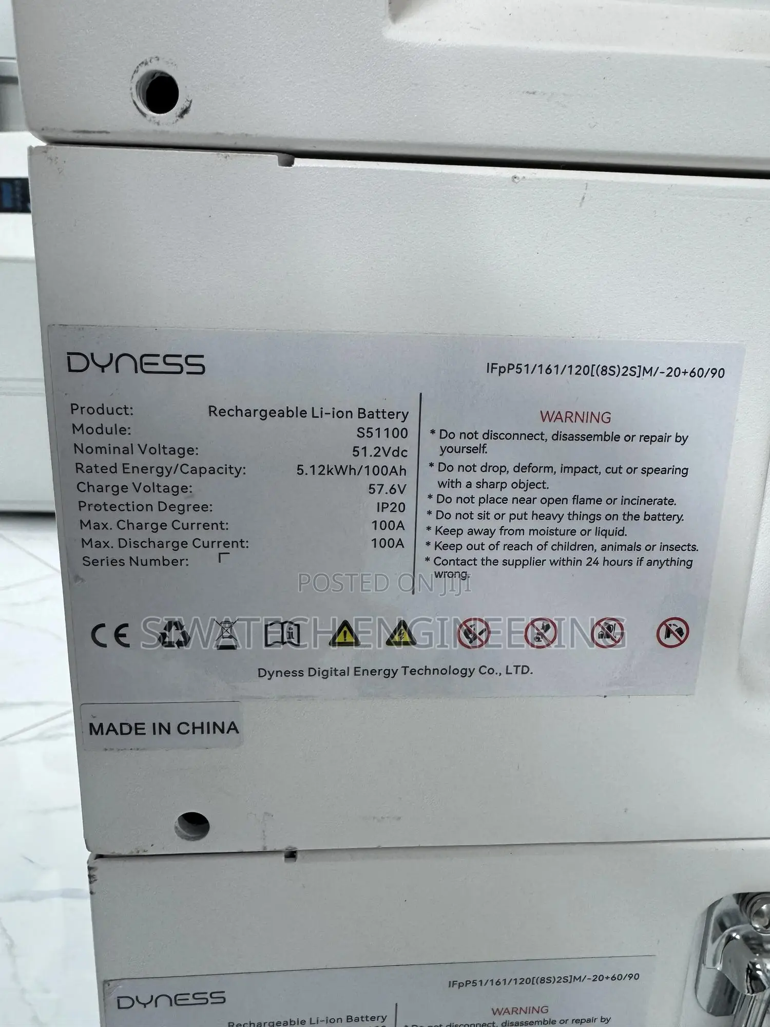 Dyness Power Brick, 14.33kwh Lithium Iron Phosphate Battery (Lv)