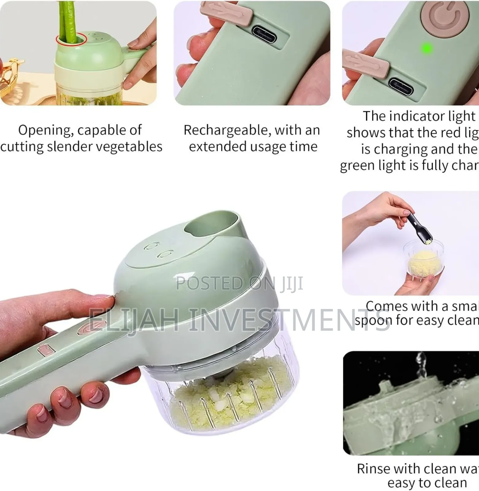 4 in 1 Electric Vegetable Chopper Hand Held
