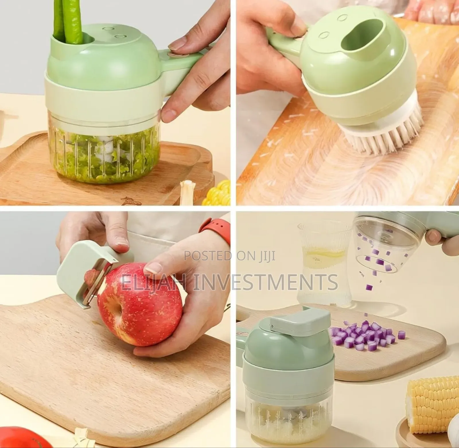 4 in 1 Electric Vegetable Chopper Hand Held