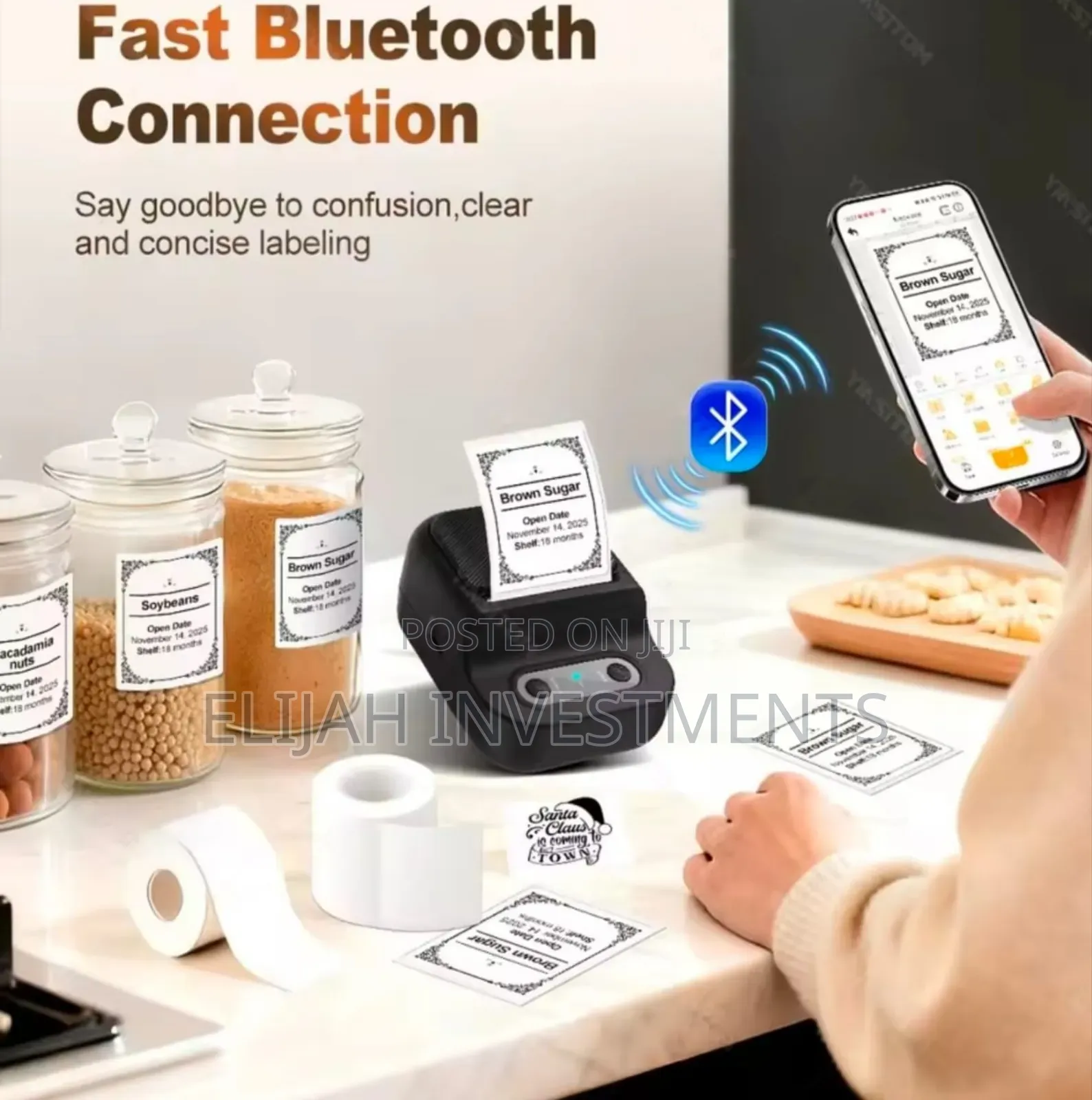JBQ Pinnacle Mini Portable Label Printer
