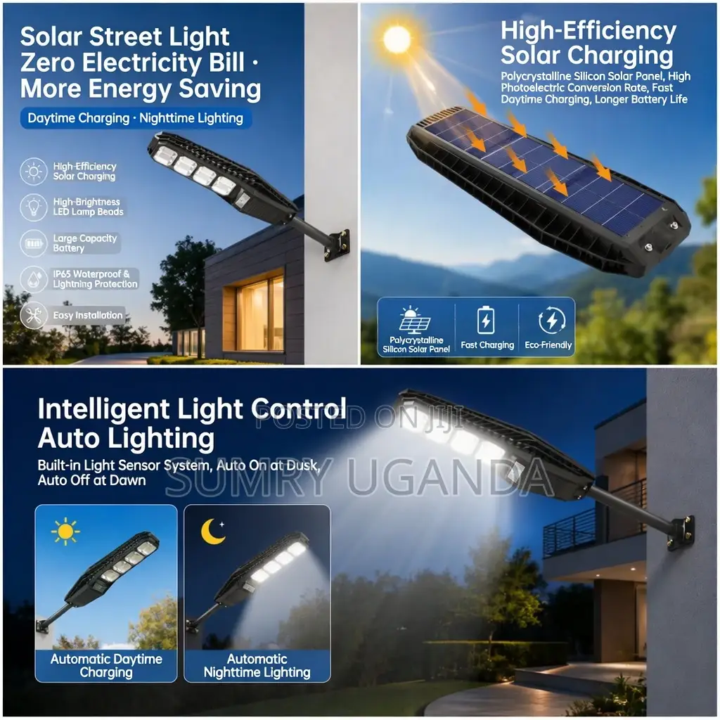 Solar Street Light Zero Electricity Bills 100/200/300w Solar Led Lamp
