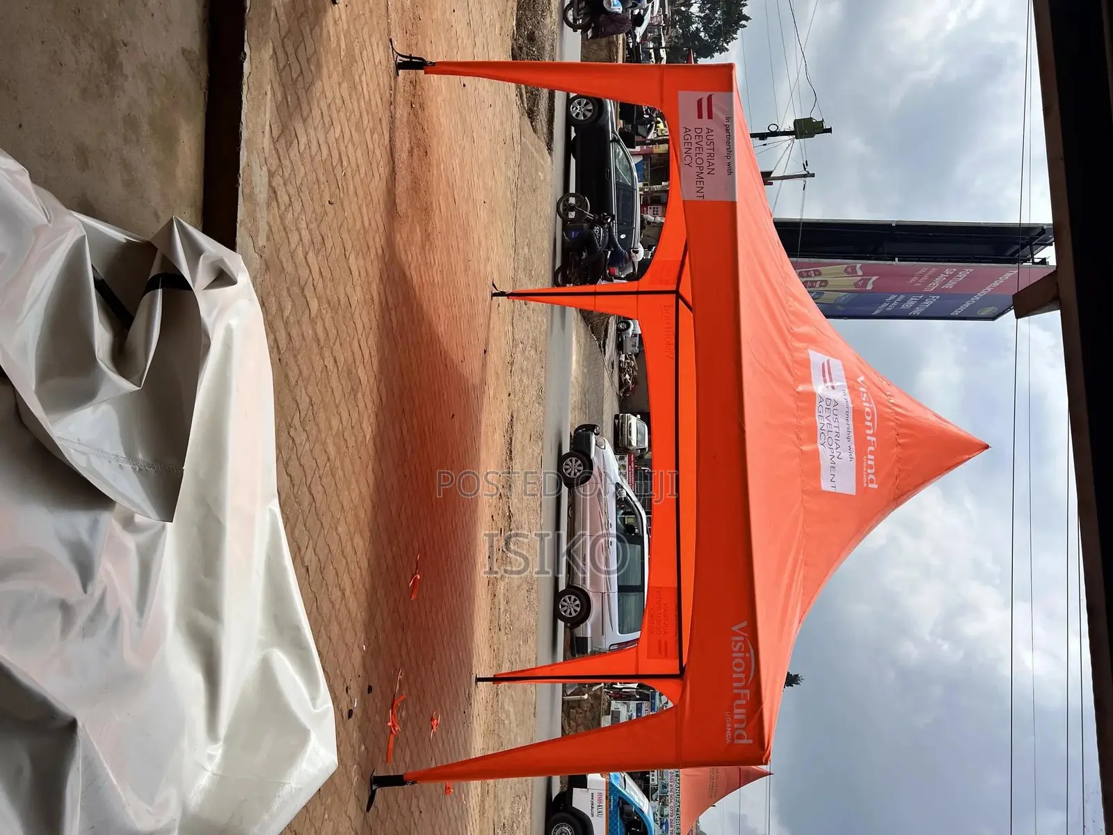 50 Seater Orange Tent of 15 Ft by 15 Ft