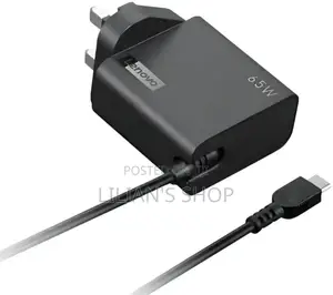 Lenovo 65w Usb-C Wall Adapter With a Uk Plug.