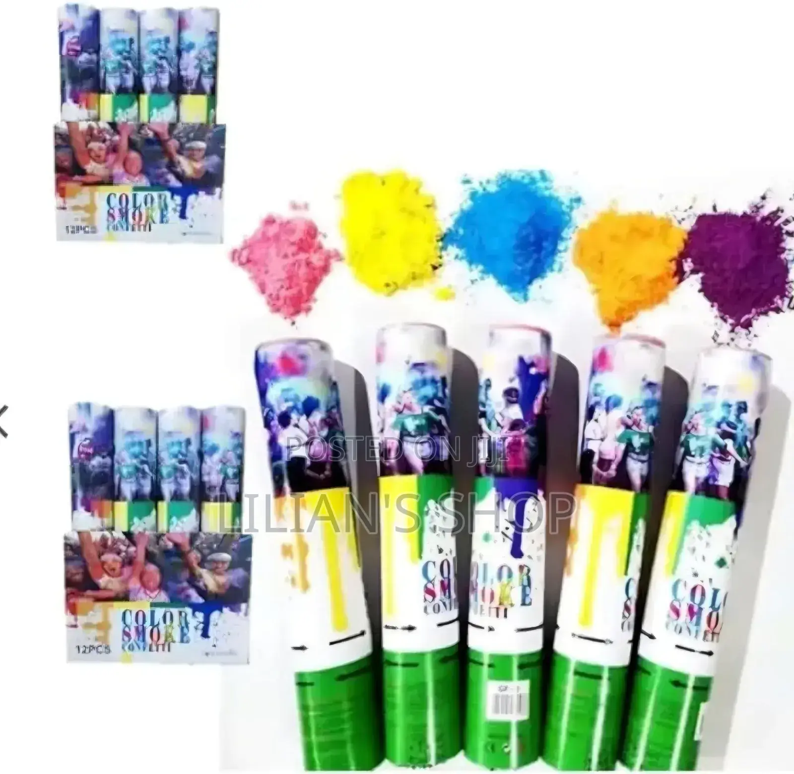 4pcs Color Smoke Confetti Cannons Powder