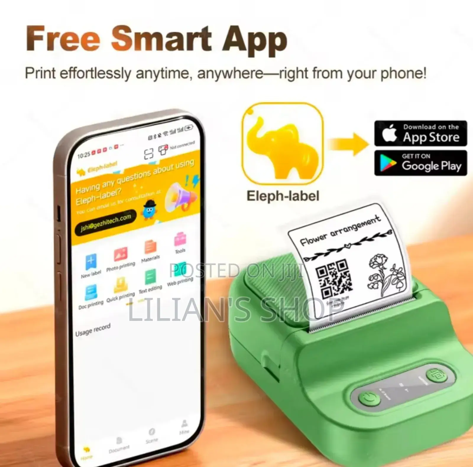 JBQ Pinnacle Mini Portable Label Printer