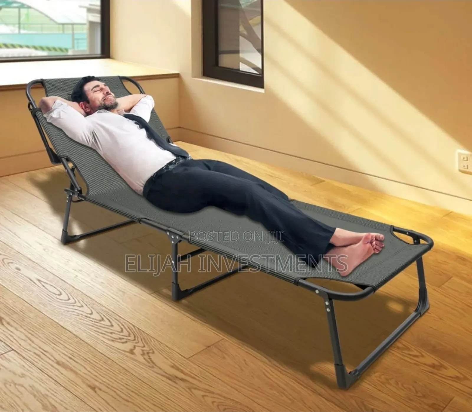 Adjustable Folding Sun Lounger or Camping Bed