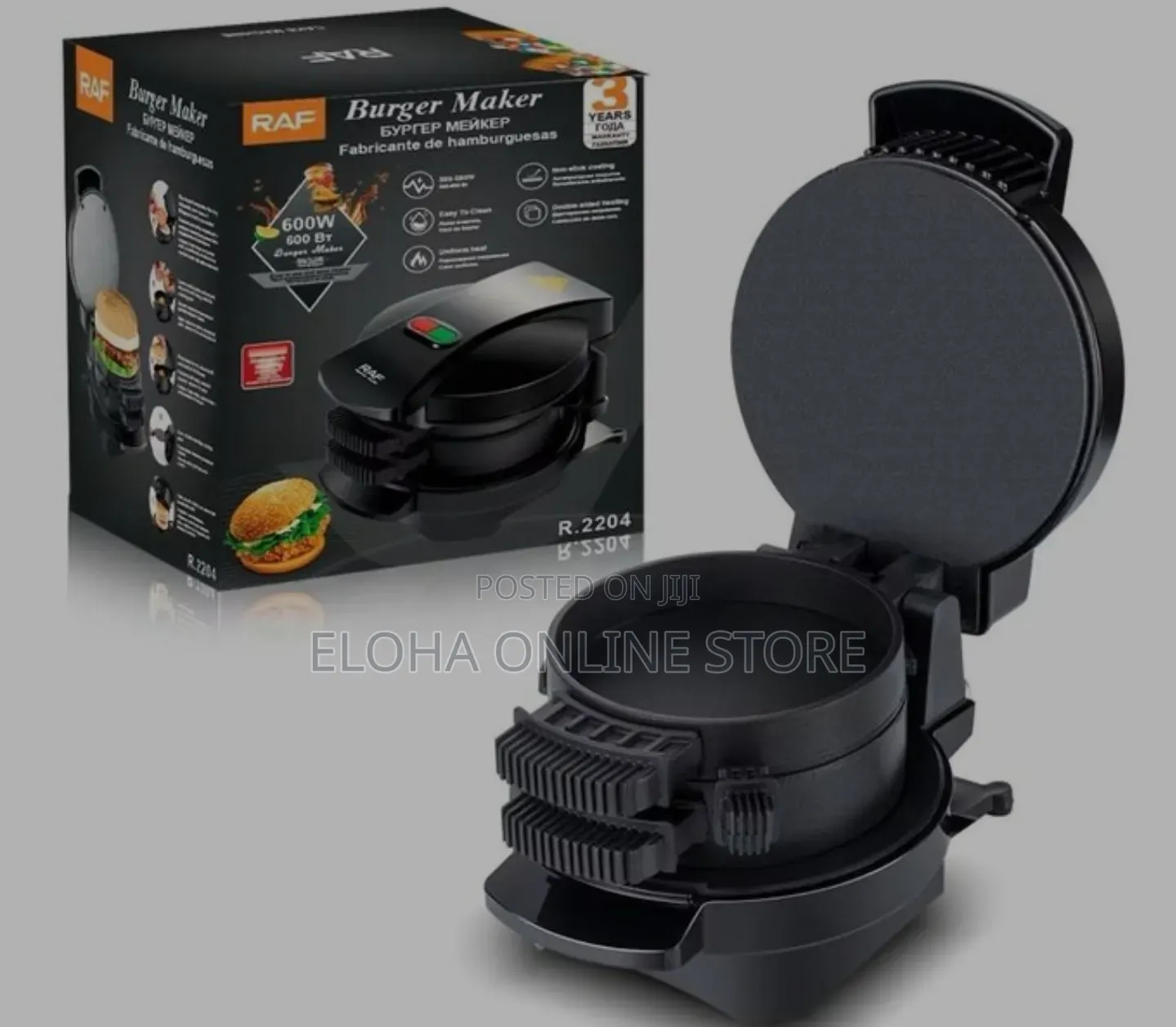 Raf Mini Burger Press Maker With Egg Cooker Ring