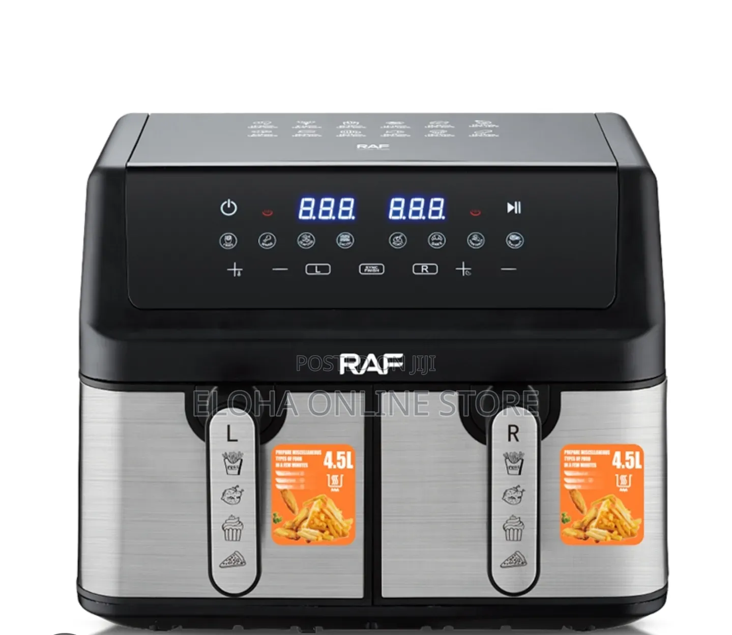 Raf 9l Double Basket Digital Air Fryer (Model R.5382).