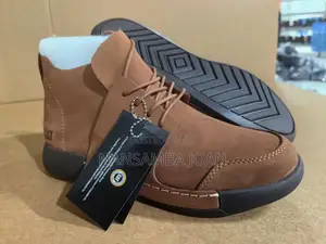 Men's Casual Leather Oxford Cat Boots Coffee and Brown