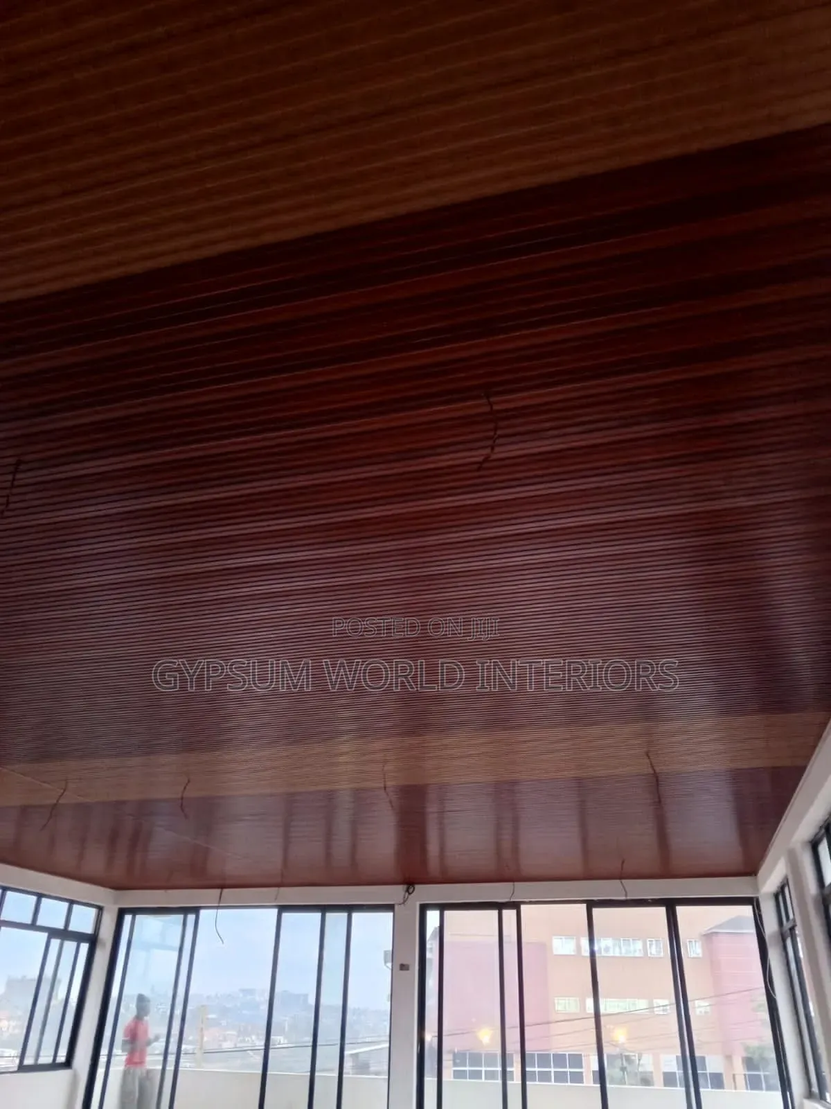 PVC Ceiling Mahogany and Cream Mix
