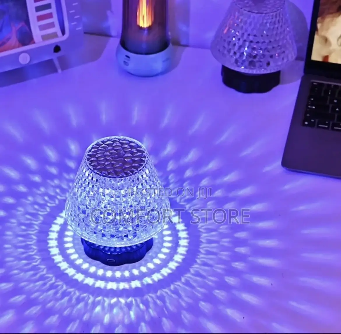 Table Floral Crystal Lamp