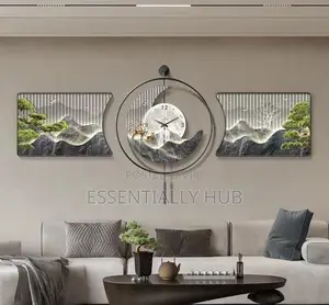 3in 1 Wall Design With Wall Clock