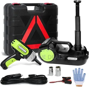 Electric Car Jack Kit, 3-in-1 Electric Hydraulic Car Jack Kit