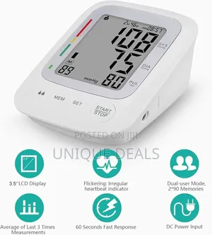 Electronic Blood Pressure Monitor, Upper Arm Automatic Digital Monitor