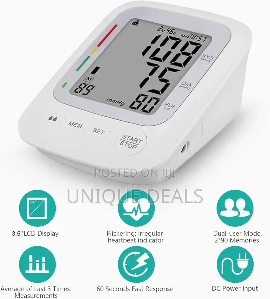 Electronic Blood Pressure Monitor, Upper Arm Automatic Digital Monitor