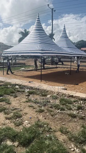 Striped 100 Seater Tent