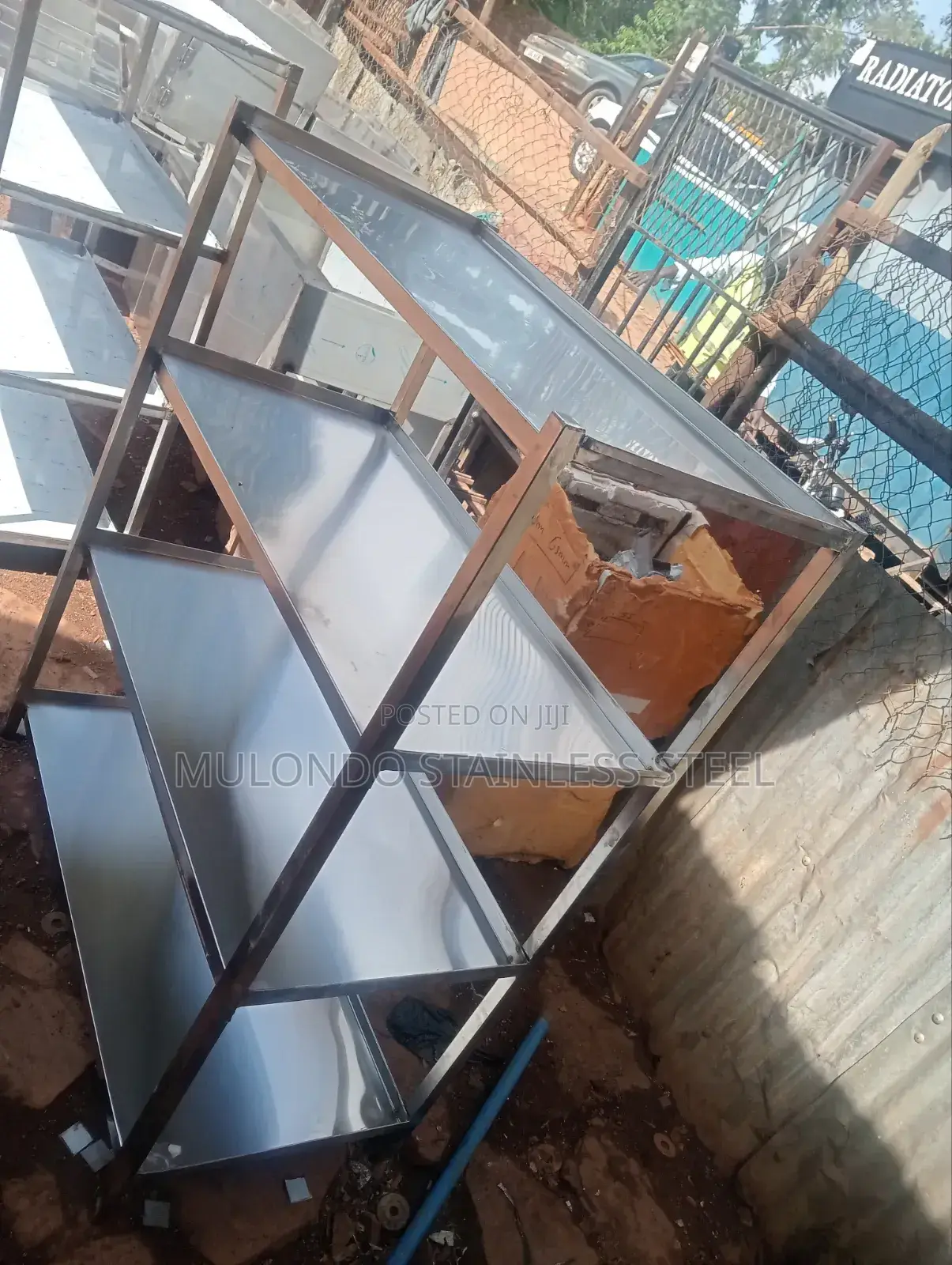 Stainless Rack Shelf Four Steps