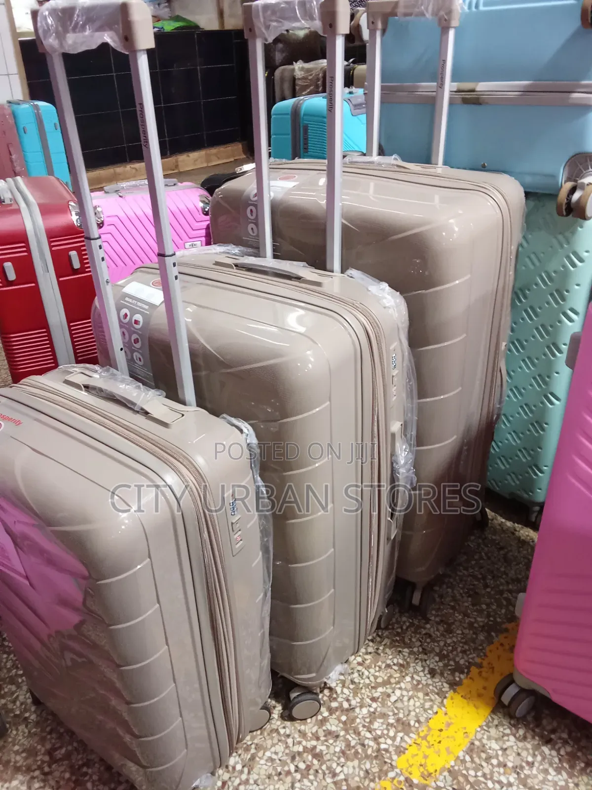 Prosperity Brown Large Suitcase