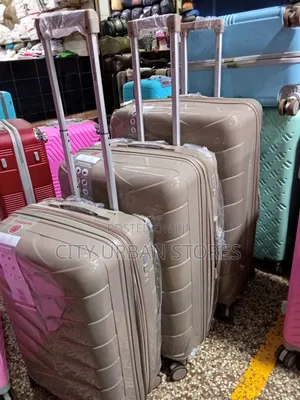 Brown Medium Plastic Suitcases
