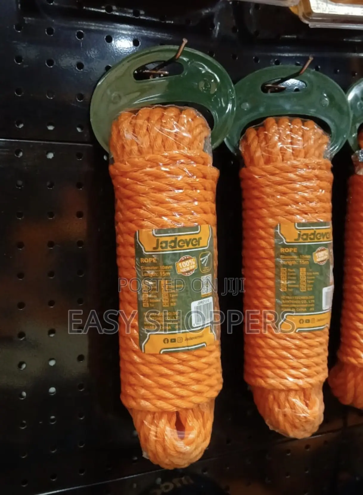 Jadever Orange Hanging Nylon Rope10mm Diameter 15m Length