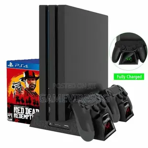 Playstation 4 Slim Console With 2 Controllers and 10 Full Games