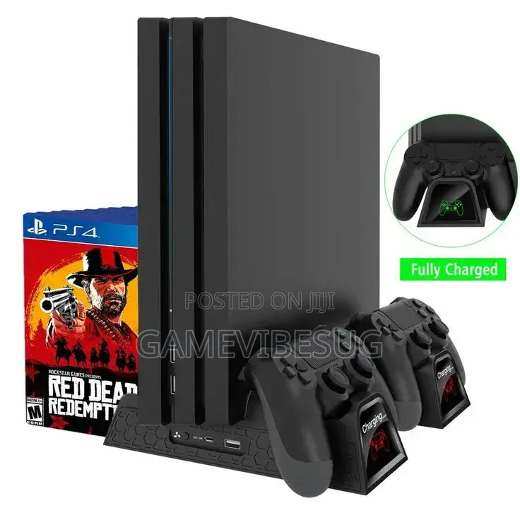 Playstation 4 Slim Console With 2 Controllers and 10 Full Games