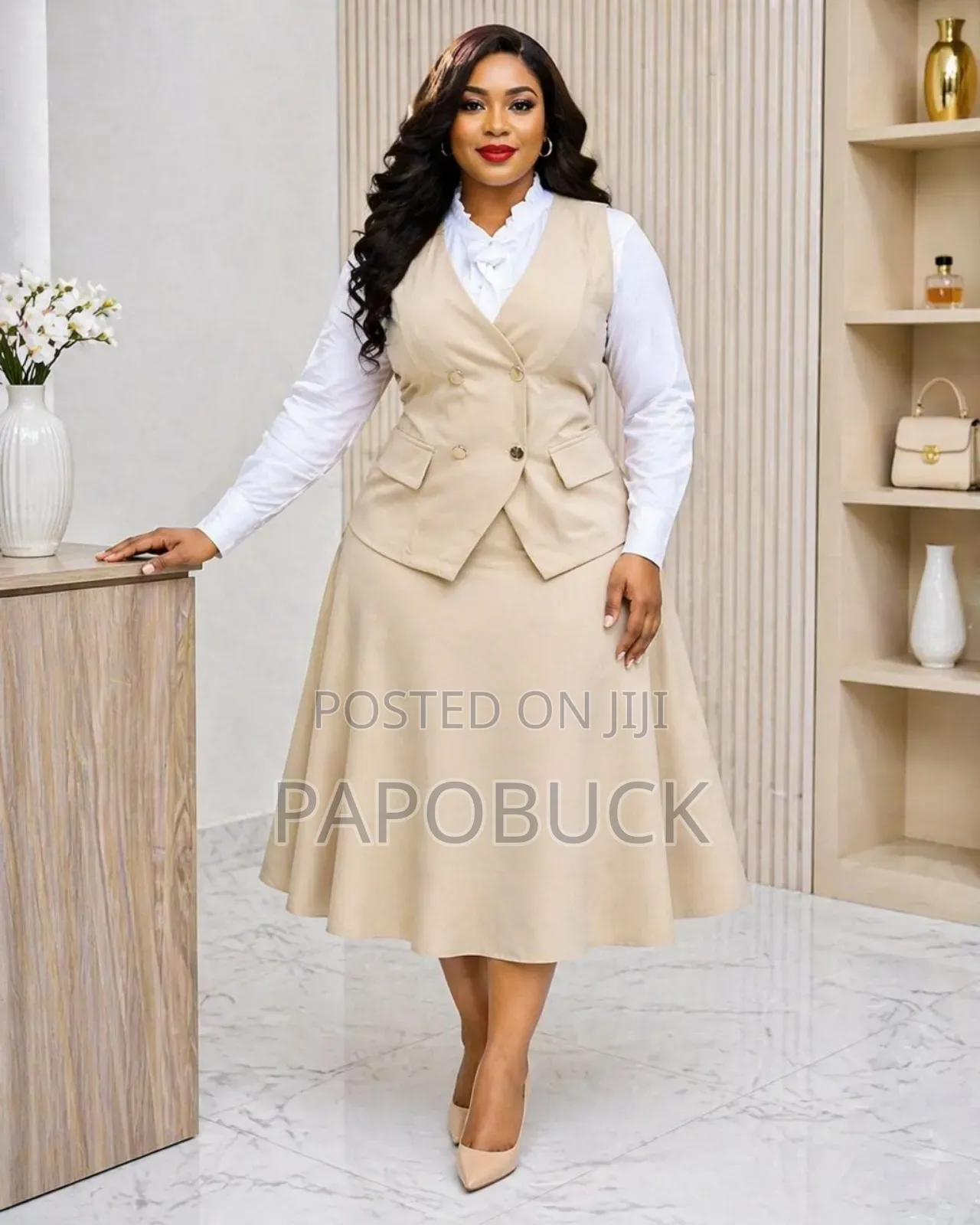 Collared a-Line 2-Piece Dress.