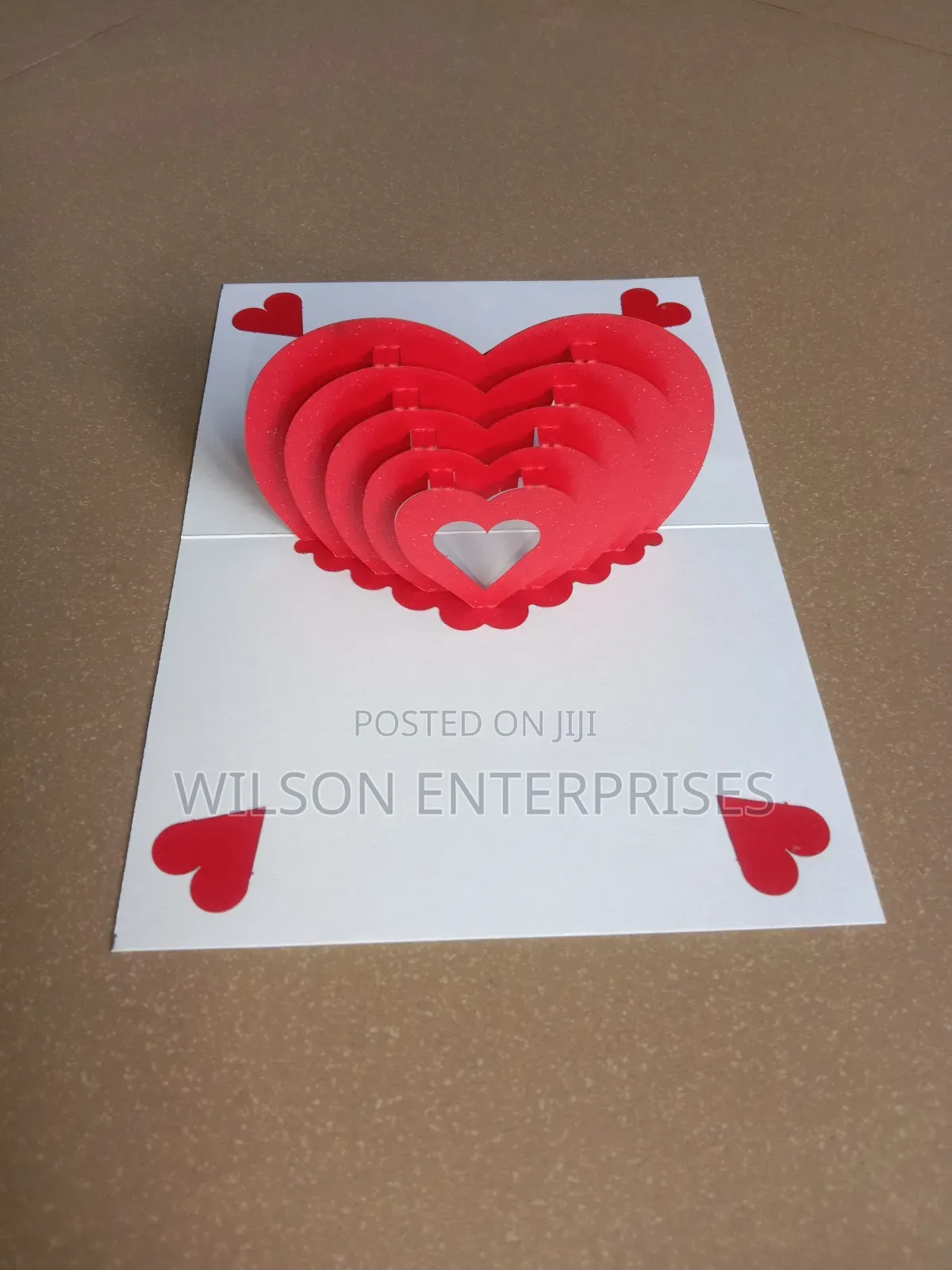 Handmade 3d Pop-Up (Layered Heart) Greeting Card