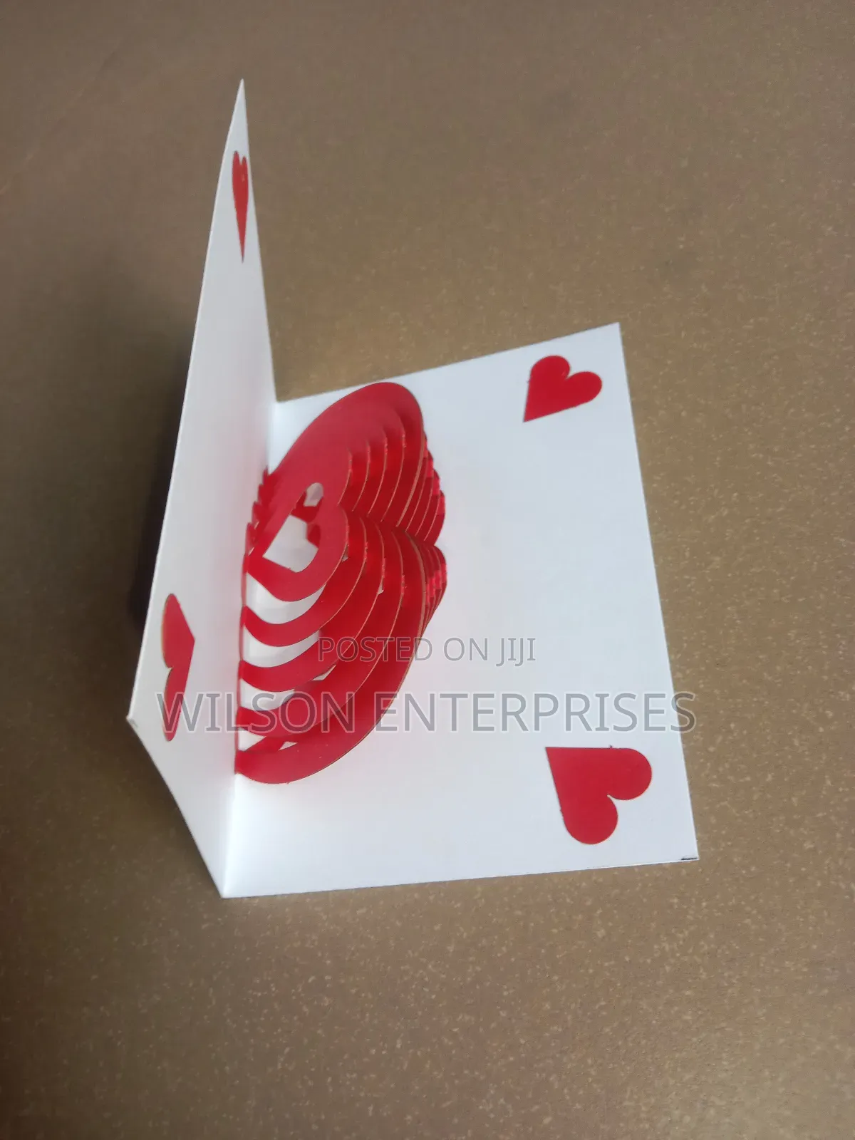Handmade 3d Pop-Up (Layered Heart) Greeting Card