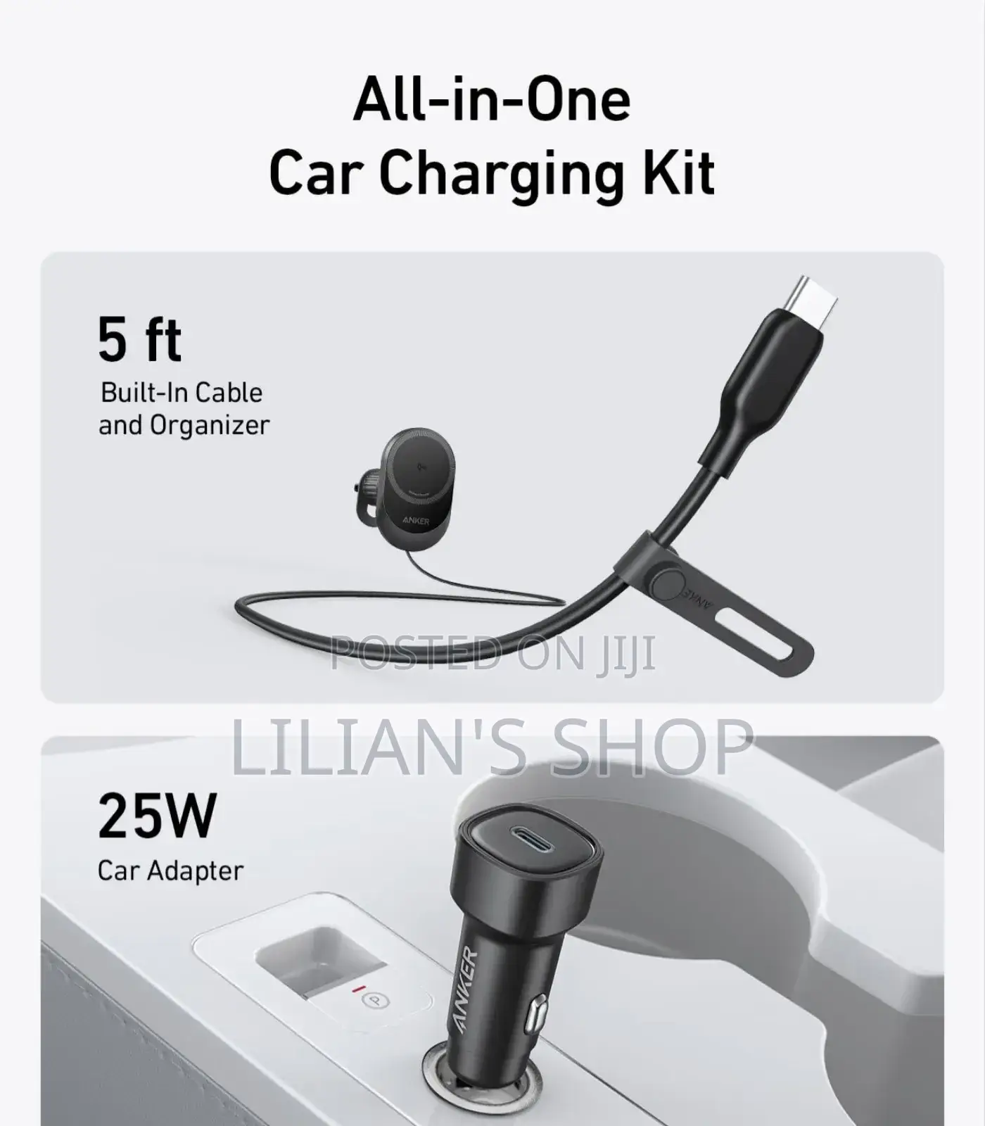 Anker Maggo Wireless Car Charger (Model B2932)