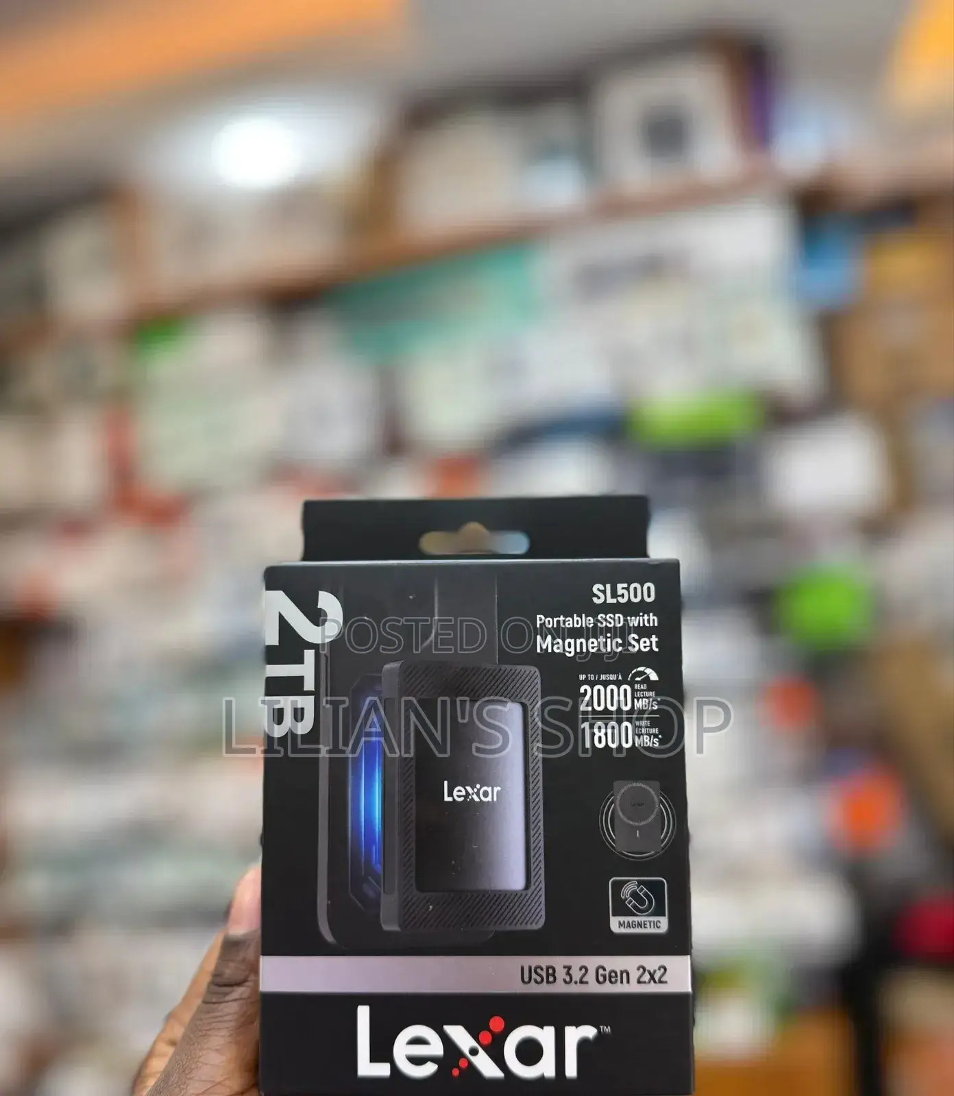 Lexar Sl500 Portable SSD With Magnetic Set