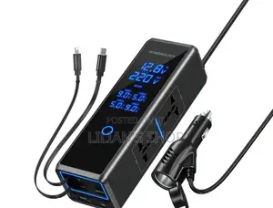 Powerology 300w Car Power Inverter Dc 12v to 220v Ac