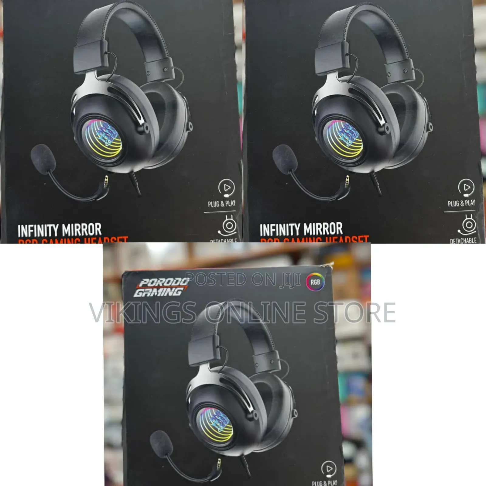 Porodo Gaming Infinity Mirror RGB Gaming Headset With Detachable