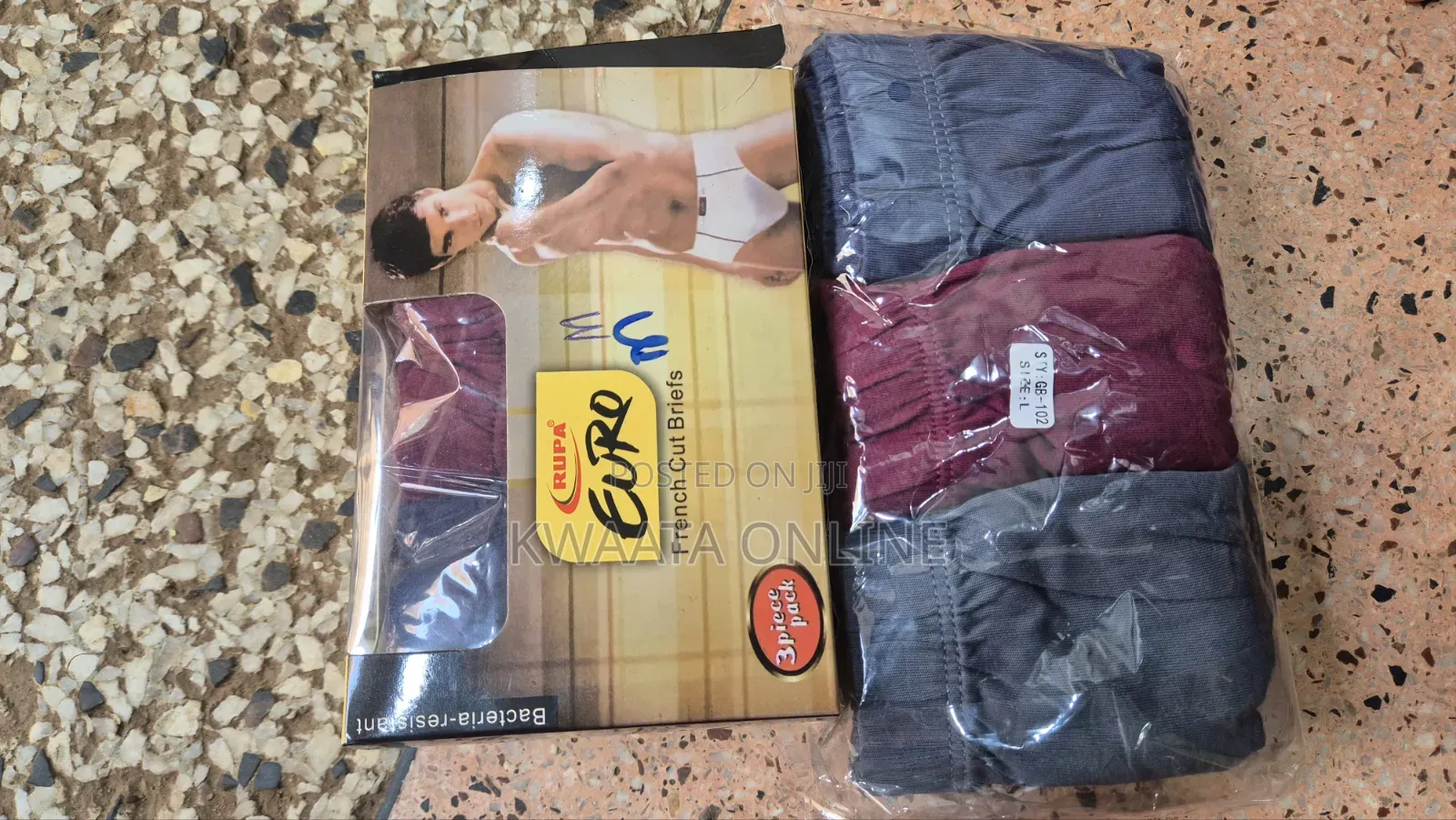 Euro Rupa Men's Multicolor Cotton Brief Pack of 3