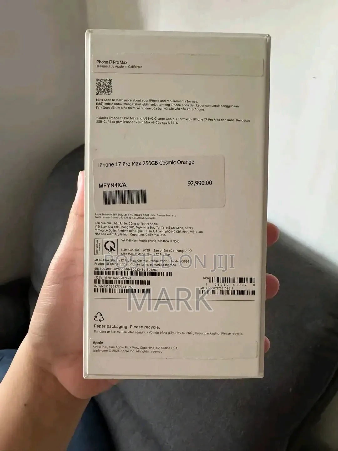 New Apple iPhone 17 Pro Max 256 GB Orange