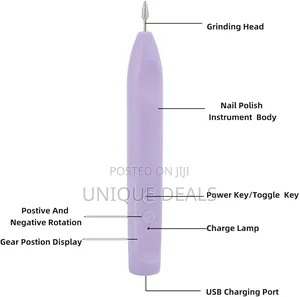 Electric Nail File, Rechargeable Wireless Nail Drill File 12000 RPM