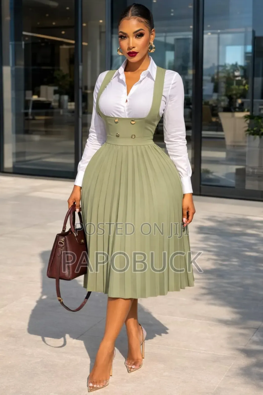 Women's Versatile Pinafore Dress With Shirt