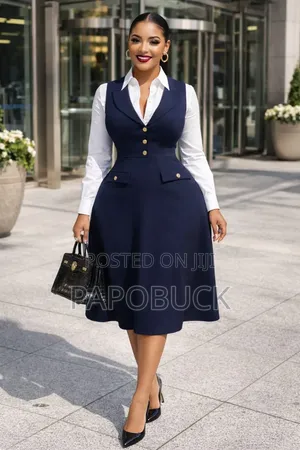 Women's 3pcs Pinafore Dress Set