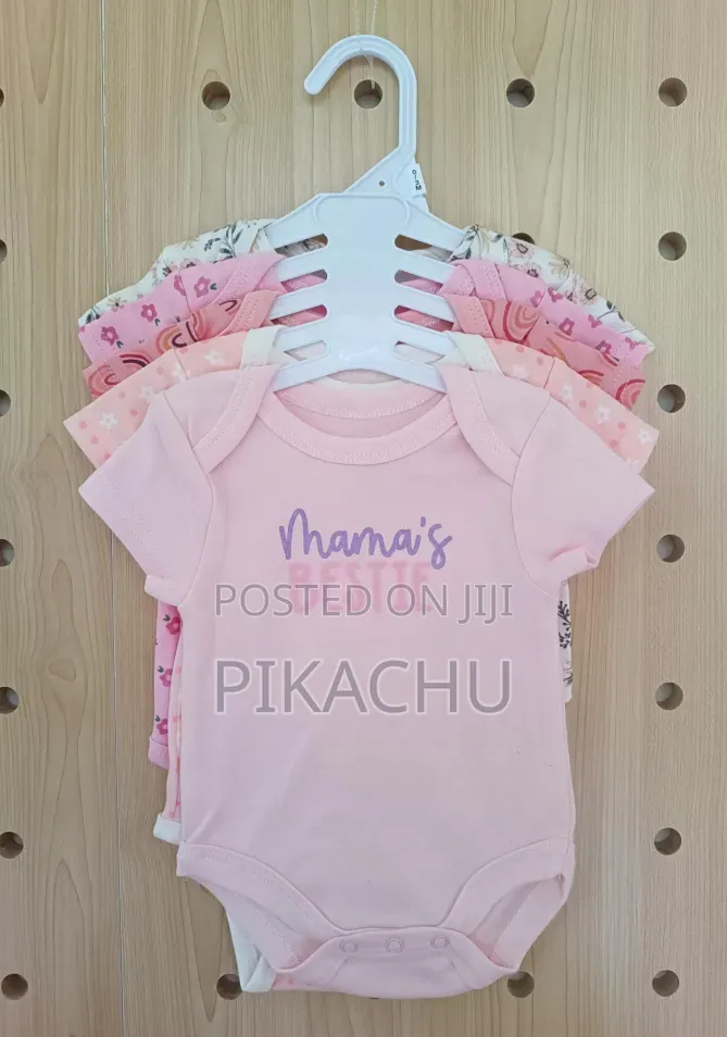 Five Piece Cotton Bodysuits From Newborn Size to 1year