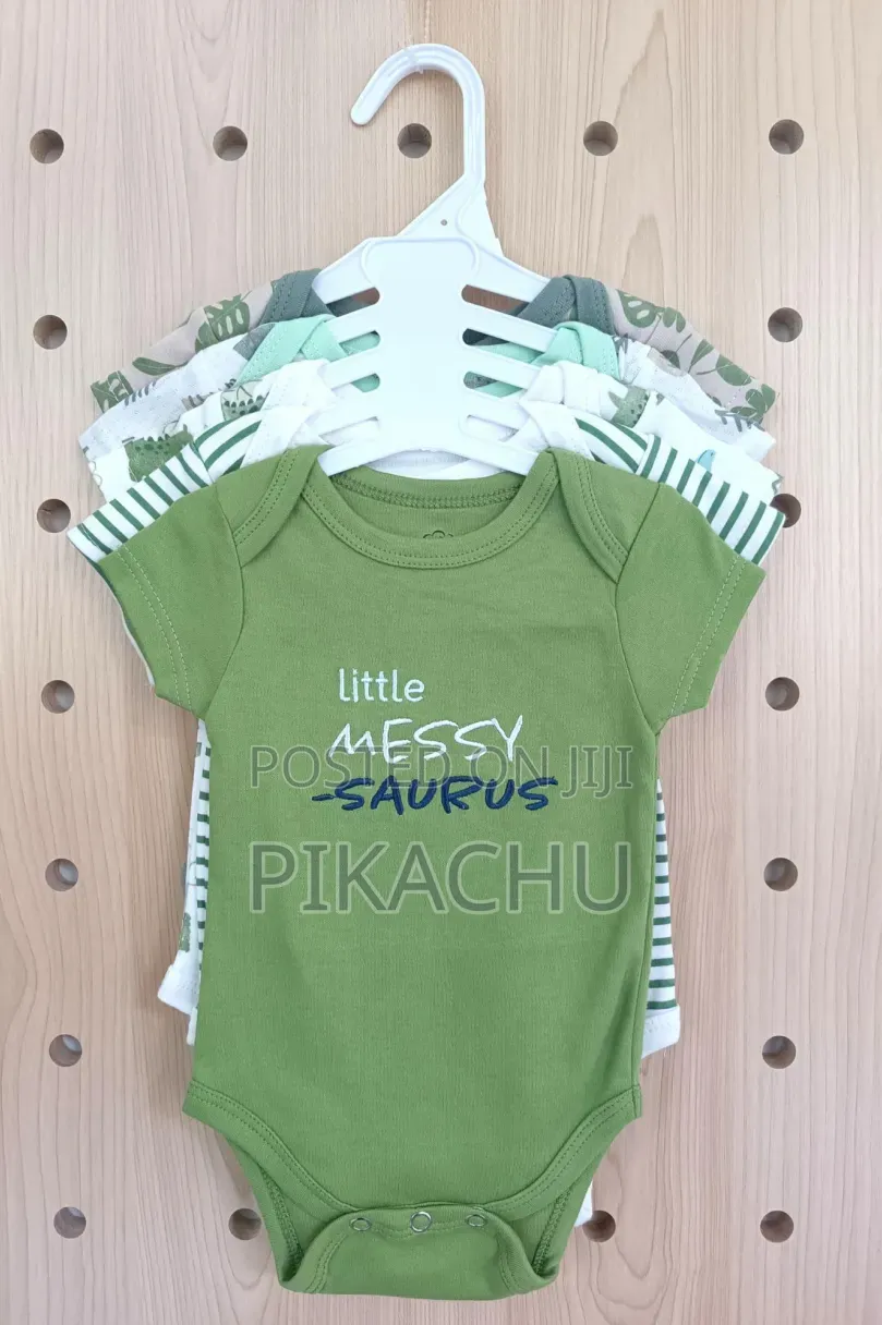 Five Piece Cotton Bodysuits From Newborn Size to 1year
