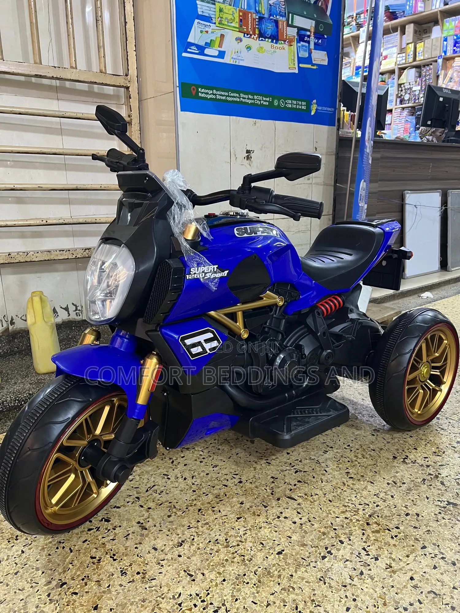 Super Sport Kids Rechargeable Motorcycle Blue Up to 15 Years