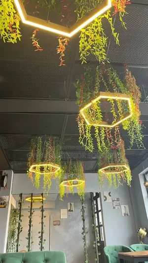Ceiling Design With Artificial Flowers