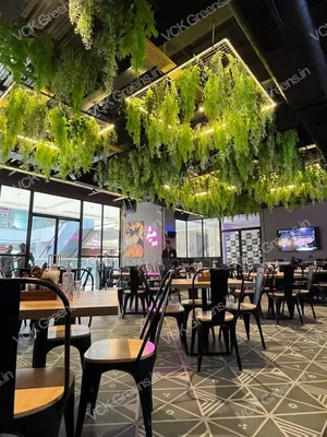 Artificial Flower Ceiling Design