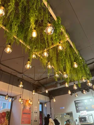 Gypsum Ceiling Design With Artificial Flowers