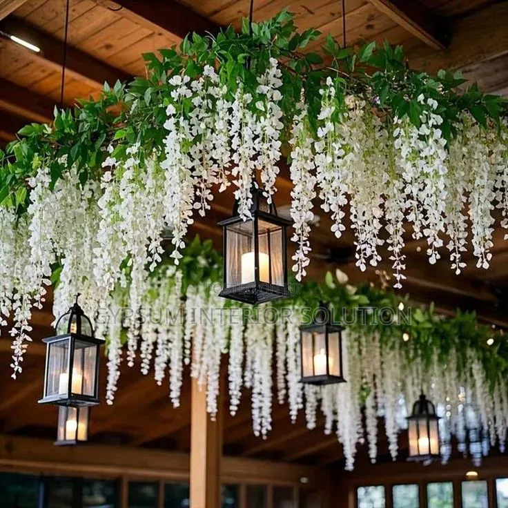 Modern Artificial Flower Ceiling